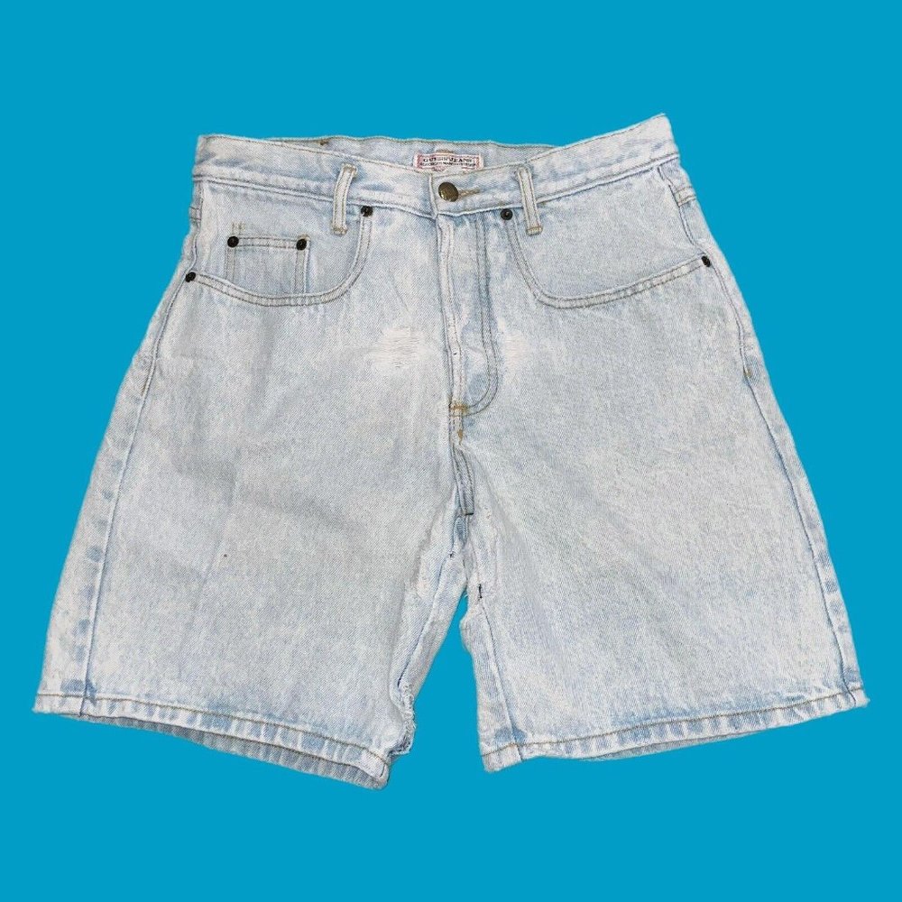 Vintage 90s Guess Denim Jean Shorts High Waisted Made in USA Georges Marciano